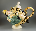 Ltd. Ed. full colour Lion Tamer Teapot by Roger Michell (Sold)
