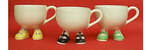 Walking Ware Cups - Lustre Pottery (sold)