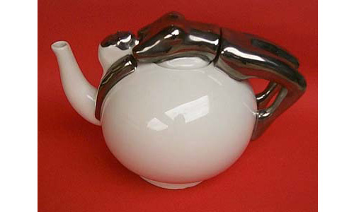 Carlton Ware Silver Lady Teapot by Roger Michell (Withdrawn)