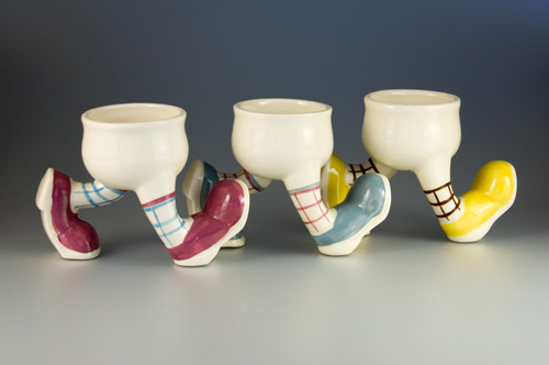 A Set of Three Carlton Ware Walking Ware Running Egg Cups (Sold)