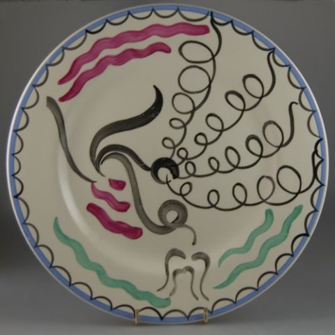 Clarice Cliff Bizarre Plate designed by Ernest Proctor - Sold