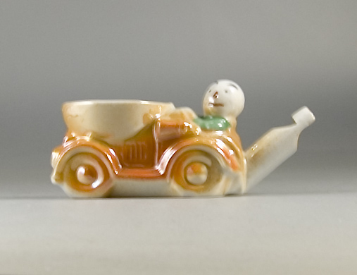 1920s Scarce Whistle Egg Cup Modelled as a Racing Car (Sold)