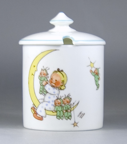 A Shelley conserve pot and lid by Mabel Lucie Attwell - Sold
