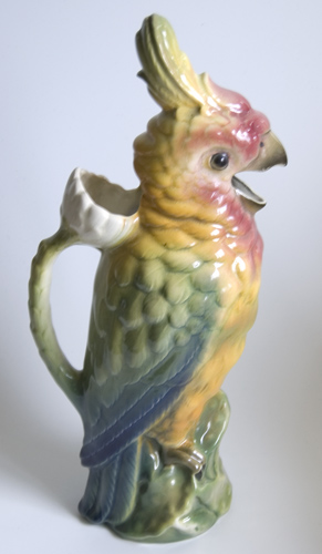 Rare 19th Century St. Clement Faience/Majolica Parrot Jug - Sold