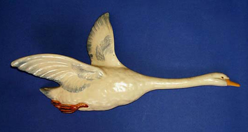 Art Deco wall plaque of goose in flight by Shorter & Son (Sold)