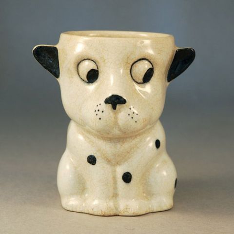 1930s Egg Cup modelled as a seated Dog